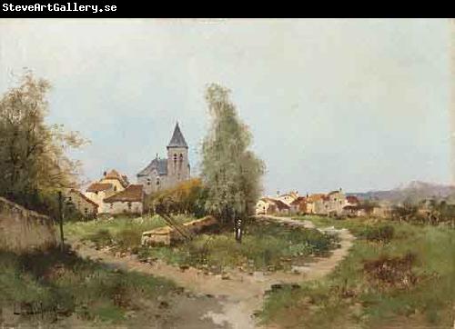 Eugene Galien-Laloue The path outside the village